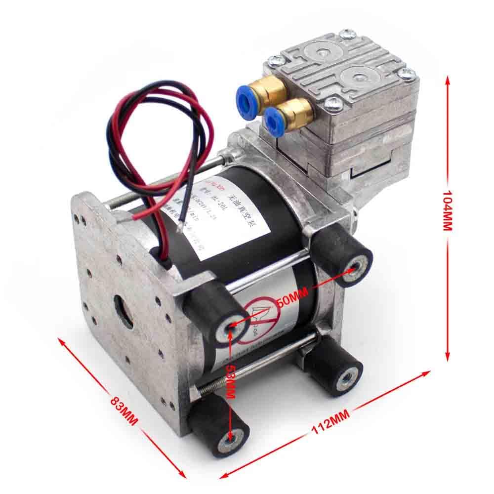 Toplionace DC 24 V Ölfreie Vakuumpumpe, Kleine Elektrische Mikroluftpumpe, Unterdruckpumpe, 20 L/min, HL-20L