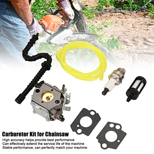 028 028AV 028 Chainsaw Carburetor Kit,Repair Kit,Carburetor Spark Plug with Fuel Pipe and Filter Chainsaw Replacement Parts - Image 3