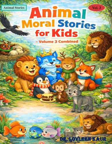 Animal Moral Stories for Kids - Volume 3 Combined: 10 Heartwarming Animal Tales That Teach Values, Build Character, and Spark Yo