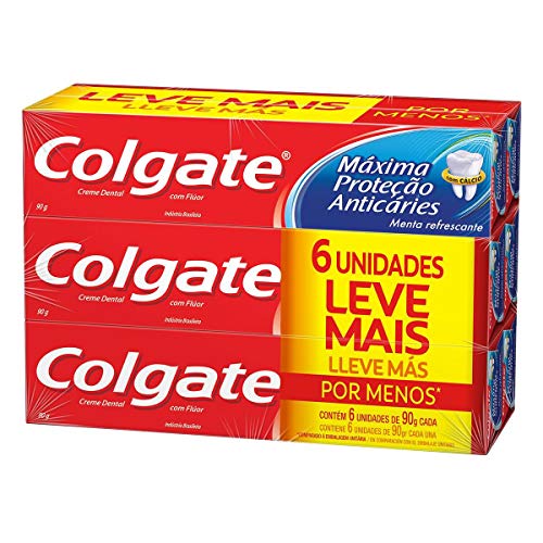 Creme Dental Colgate Máxima Proteção Anticáries 90G Promo Leve Mais Por Menos 6Un