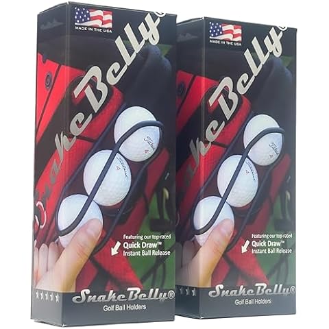 SnakeBelly Golf Ball Holder with Quick-Draw Release 2-Pack Cover