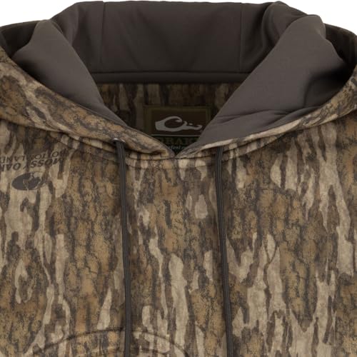 Drake Waterfowl Men's Back Eddy Embossed Dw2298 Midweight Hunting Stretch Hoodie W/Kangaroo Pocket2