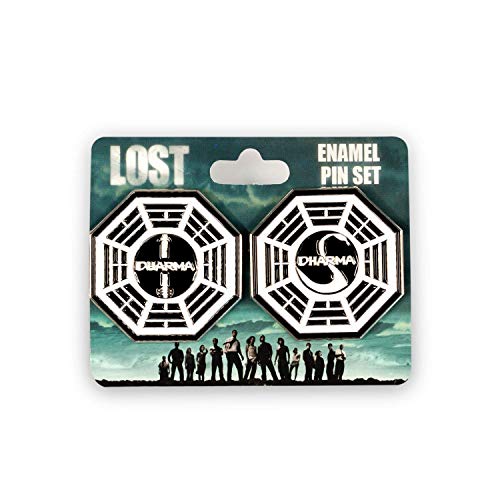 Surreal Entertainment LOST Dharma Collectibles| LOST Dharma Initiative Station Enamel Collector Pin Set, Silver, One Size