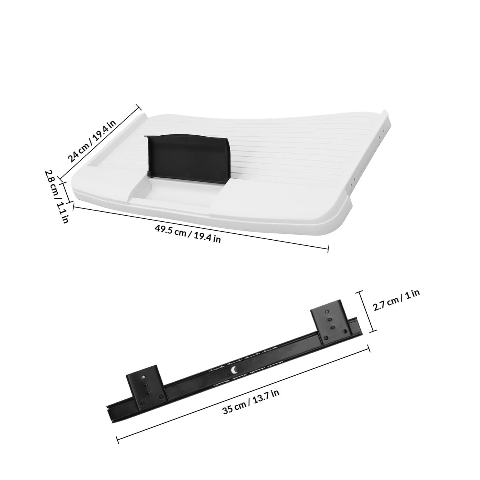 Verstellbare Tastaturablage, Edelstahl-Tastaturständer, platzsparendes Design, leise Rutschen, Büro-Schreibtischzubehör für Worpace