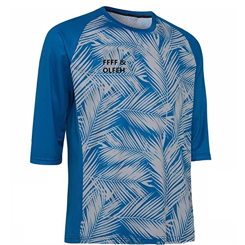 Maillot Cyclisme Homme Manche Courte été,Maillot De VTT pour Homme Manches Courtes Respirant Séchage Rapide,Cyclisme pour VTT Vélo De Route/Multisport/Fitness (Sky Blue,XXL) Cover