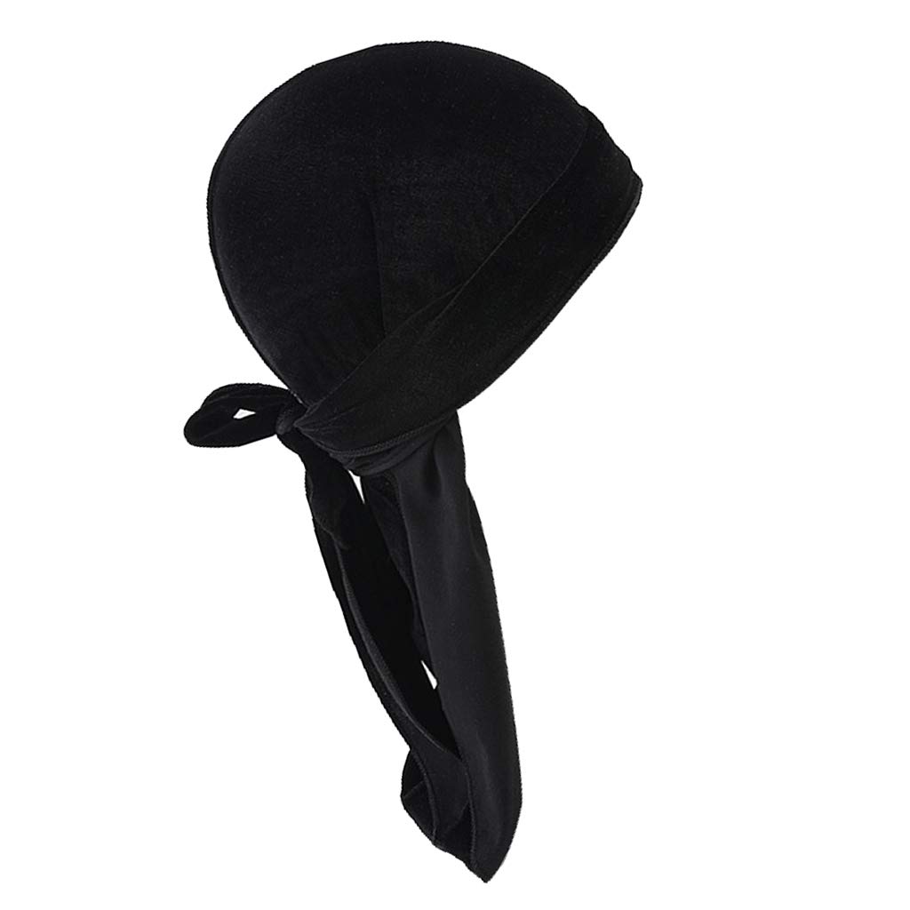 9pcs Unisex Cap Headwraps, Samt Soft Hut Kopftuch Kopfbedeckung mit Langem, Mehrfarbig