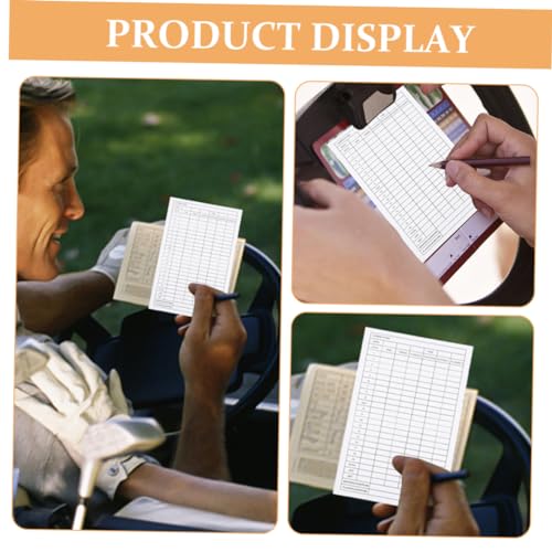 5 hojas de tarjeta de puntuación para golf, tableros de marcador para registrar resultados, accesorios para golf miniatura 3