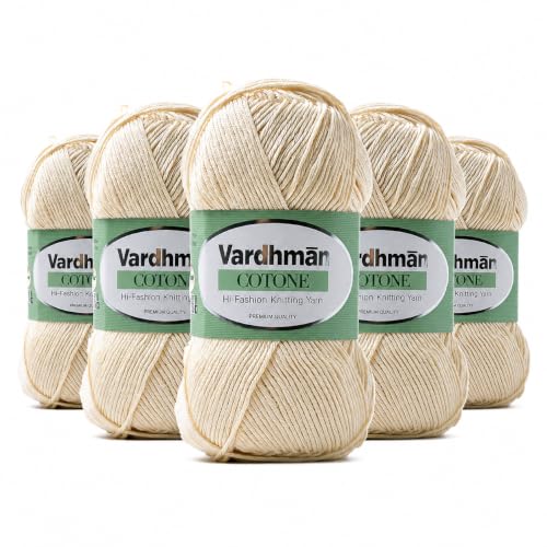 Image of Vardhman Cotone - 6 Ply Cotton Acrylic Fine Weight Yarn | Pack-5