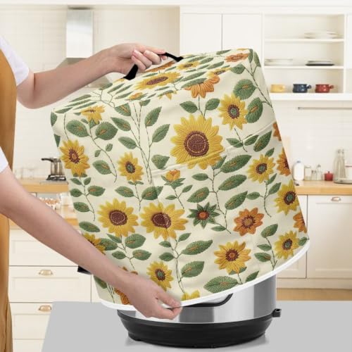 Image of Sunflower Pressure Cooker Lid Cover Artistic Appliance Covers
