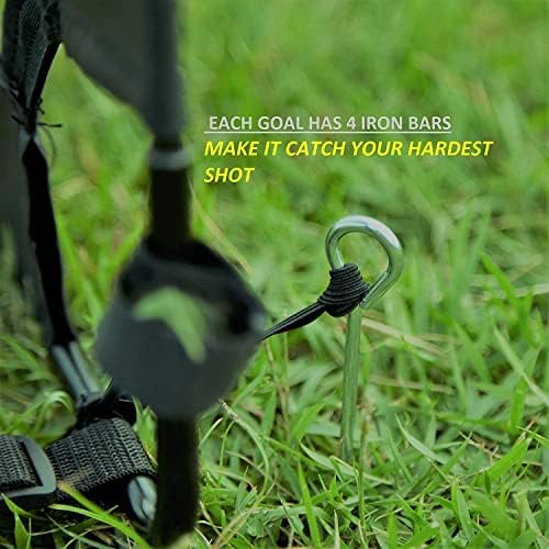 PodiuMax Pop up 2er Football Goals | with 10 Disc Cones & Carry Bag | Protable for Garden, Indoor, Outdoor | Training, Practice Goals
