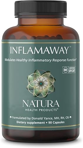 Natura Health Products Suplemento InflamAway, modula una respuesta inflamatoria saludable, con boswellia serrata, bromelina, jengibre, pimienta