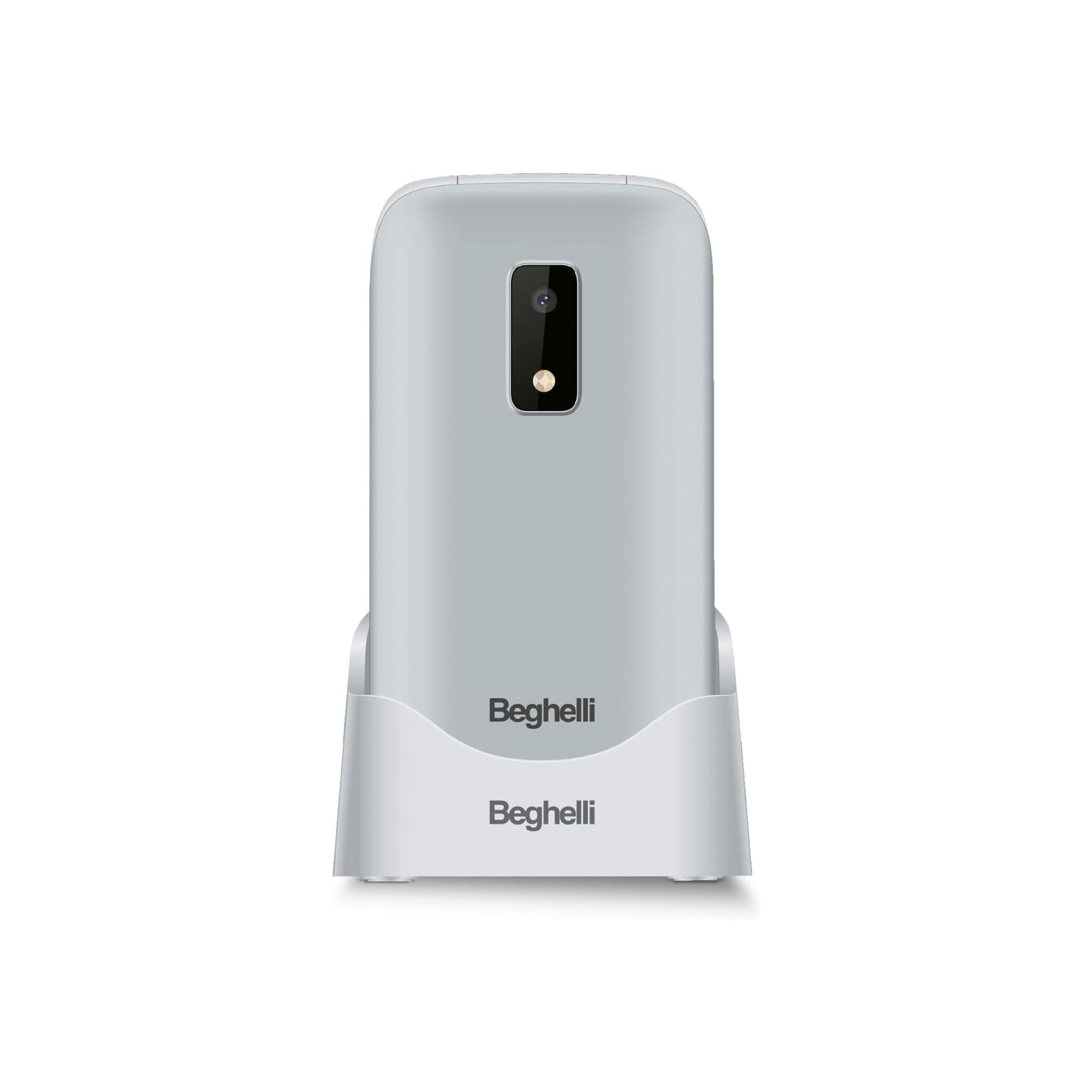 Beghelli Telefono Salvavita per Anziani, Salvalavita Phone SLV30N-GPS Plus Ecodesign - Telefono Tasti Grandi e Pulsante di Emergenza SOS, Sistema di Allarme, per Anziani e Disabili, GPS/Wi-Fi (Grigio)