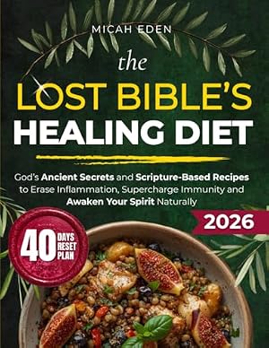 Book cover The Lost Bible’s Healing Diet: God’s Ancient Secrets and Scripture-Based Recipes to Erase Inflammation, Supercharge Immunity and Awaken Your Spirit Naturally