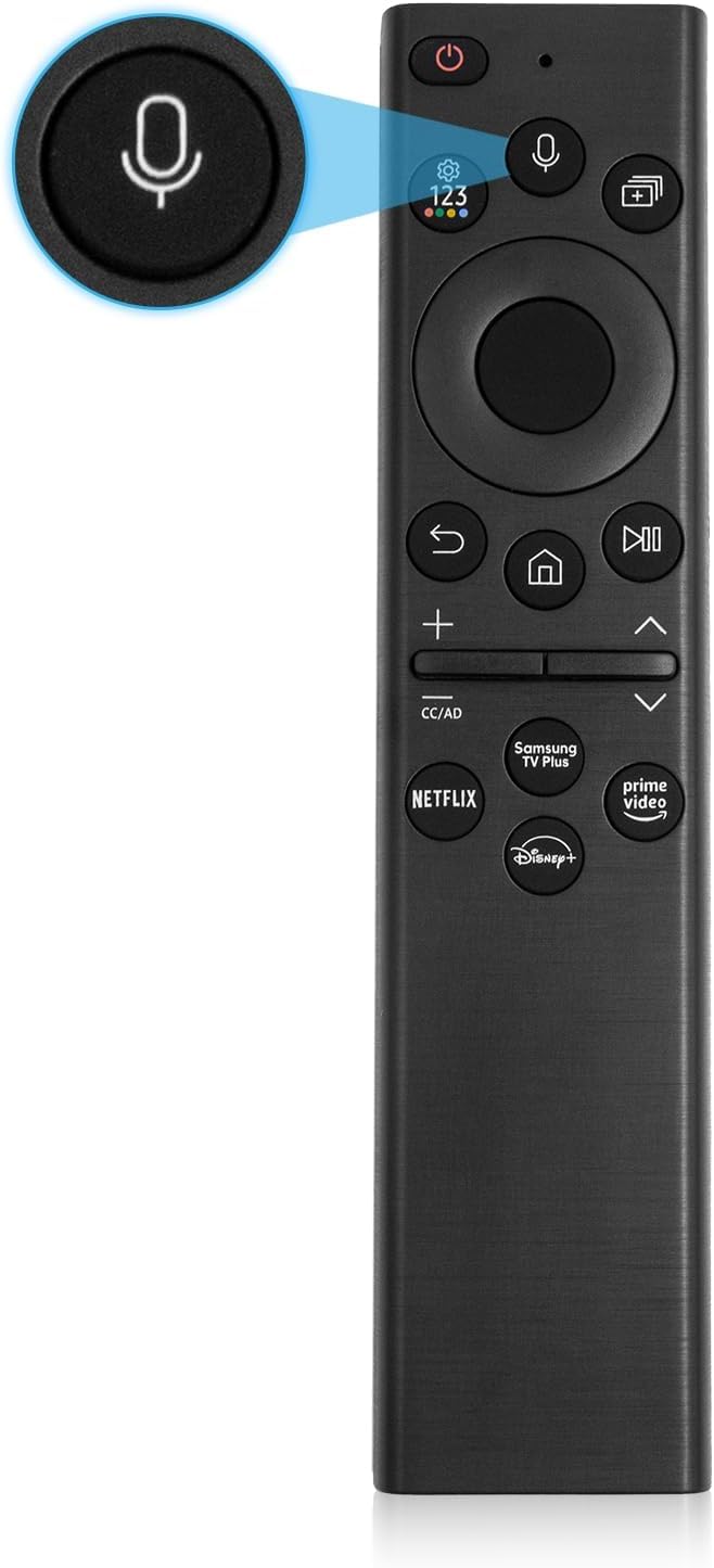 CENXI Voice Remote Control Replacement for Sam sung Smart TV (No Solar), Compatible with Most 2018 to 2022 Smasung Crystal UHD QLED The Frame QLED 4K 8K Smart TVs(BN59-01385A/BN59-01385B)