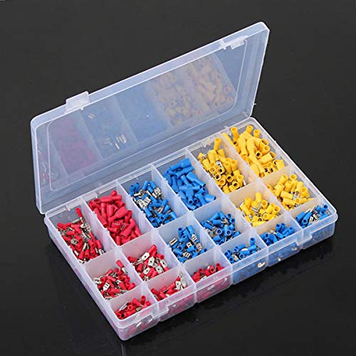 Davitu 900pcs Assorted Crimp Terminal Connectors Set 0.5-6.0mm 10-22AWG