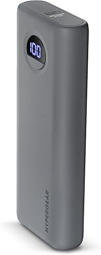 HyperGear Cargador portátil de viaje Power Bank Pro +, 20,000 mAh, 35 W USB-C PD cargador de batería, banco de energía portátil, puertos de carga