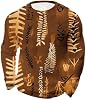 Suéter de Punto Waffle para Hombre, Estampado Novedoso, Manga Larga, Casual Retro 7