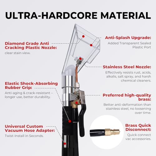 Image of Shop Vac Extractor Kit, Better Extractor Hose Kit for Carpet & Upholstery Cleaning in Home and Auto, with Wand, Hose & Adapter
