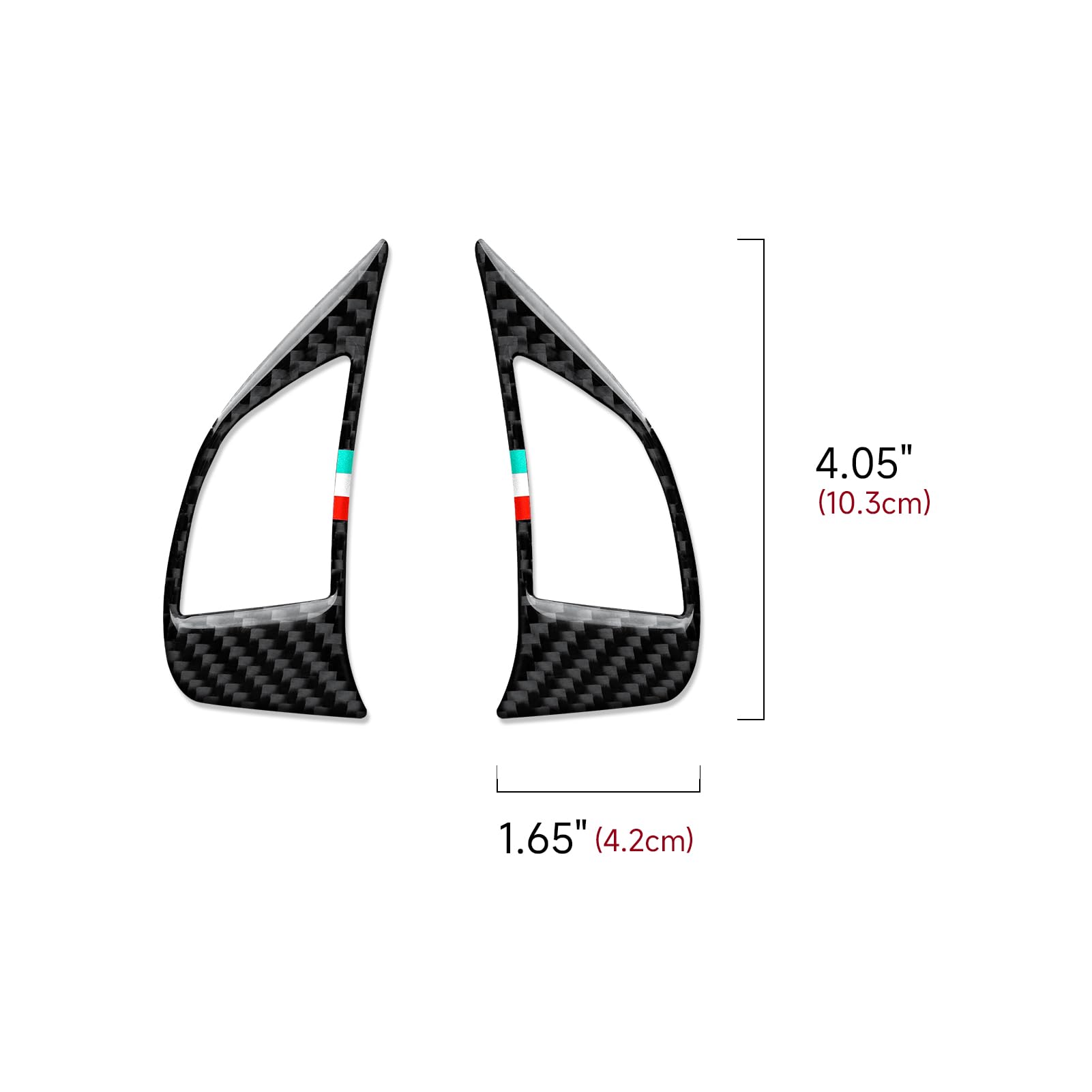 2 Pezzi Coprisedile Auto Adesivi per Volante in Fibra di Carbonio Compatibili con FIAT 500/500C (2007-2015)/500e (2009-2019) /Bravo/Grande Punto/Punto Evo/Punto Accessori