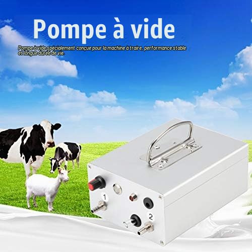 Fockety Pompe à Vide pour Machine à traire, Aspiration Portable 80 kPa 12,6 V 48 W Pompe à Vide à Pulsation électrique pour chèvre, équipement de traite pour âne, Mouton, Vache, Cheval(EU)
