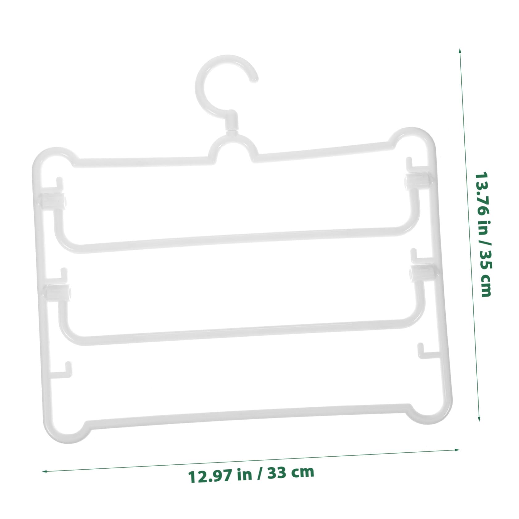 SOLUSTRE Slim Design Multi Layer Pants Hanger Rack Space-Saving Storage Organizer Swing Arm Hangers for Jeans Scarf Belt (Black)