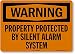 SmartSign â€œWarning - Property Protected By Silent Alarm Systemâ€ Label | 10
