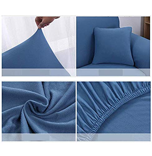Housse de coussin de canapé extensible unie en polyester 2 à 4 places