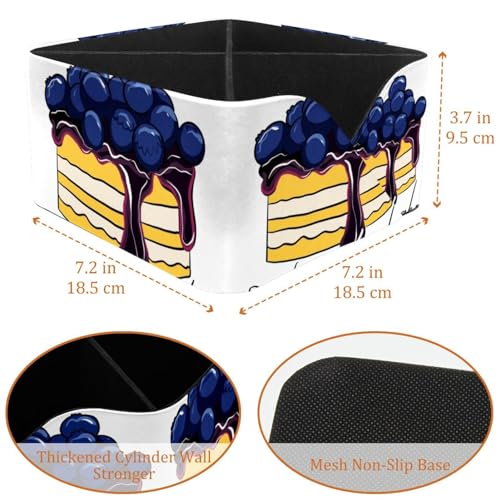 Porte-stylo rectangulaire Blueberry Cake à double compartiment pour bureau