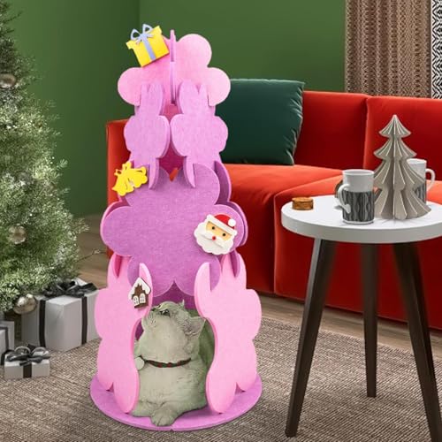 Ninho de gatinho de árvore de Natal,Ninho de gato de árvore de Natal, Cama de gato de árvore montada