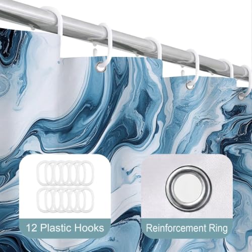 Rideau douche polyester imperméable lesté anti-adhérence 180x180 - 7