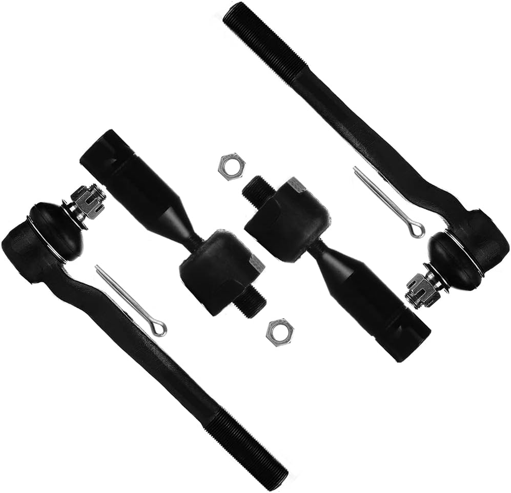 SCITOO 4-PC SET Suspension Kit Fit 1996-2002 For Toyota 4Runner Inner Tie Rod End, Left Outer Tie Rod End, Right Outer Tie Rod End