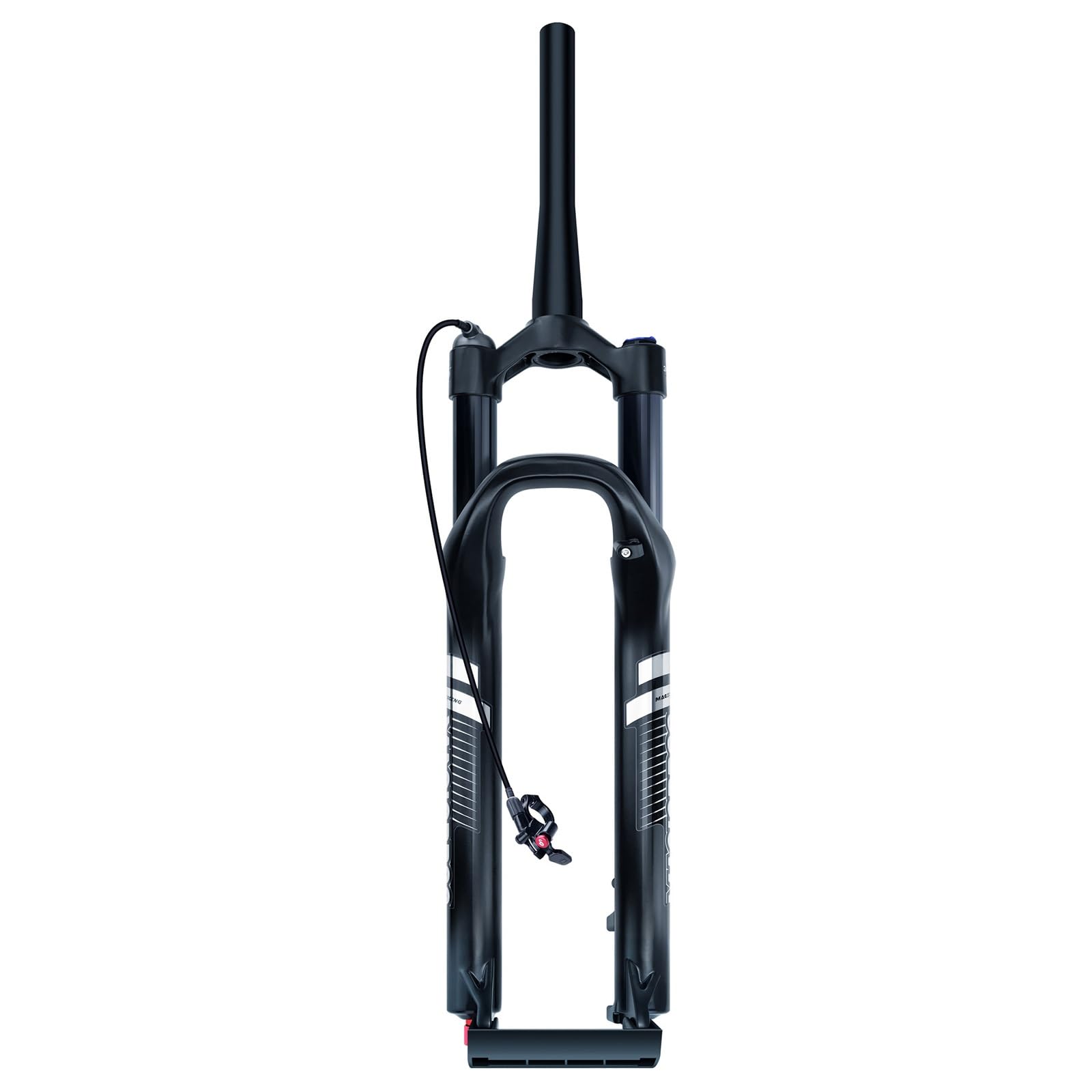 WIQUYBML Mountain Bikes Fork 26/27.5/29inch Suspension Air 1-1/8" Straight/tapered Travel 120mm Disc Brakes Bike Front Forks 9 * 100mm QR Manual/Remote Rebound Damping(Tapered-remote,BLACK27.5)
