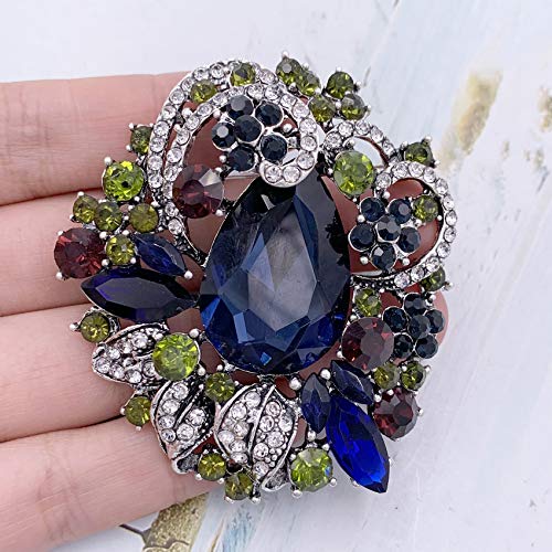Image of SELOVO Leaf Flower Vine Brooch Pendant Pin for Women Jewelry Scarf Accessory