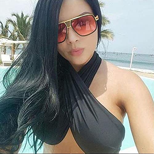Image of Aviator Sunglasses for Men Retro Fashion Gold Oversized 70s shades | Disco Party Casual Lentes De Sol Hombre Large Big Designer 70s Outfits Sun Glasses Cool Metal Vintage Stylish Tinted Eyewear