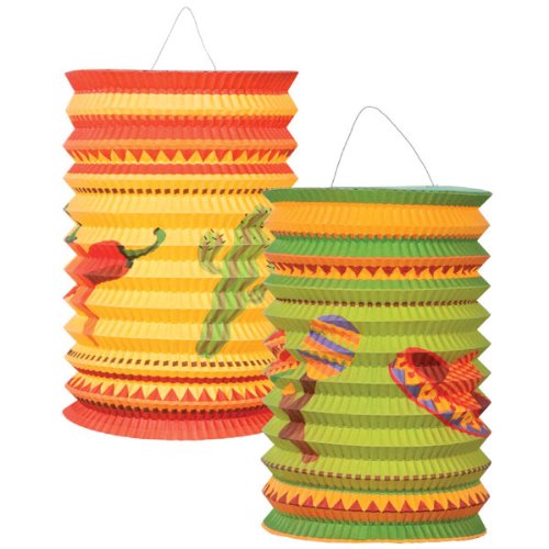 Preisvergleich Produktbild PARTY DISCOUNT Lampions Fiesta, 2 STK. 16 cm