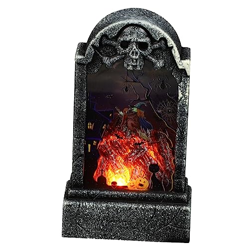 TOYANDONA LED Lámpara de Mesa Temática Halloween Luz Decorativa de Tumba Luminosa para Adornos de Casa Espeluznante para Fiesta Nocturna