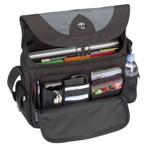 Tamrac Borsa per PC con Schermo Fino a 15,4 Pollici, Light PC Messenger, Nero