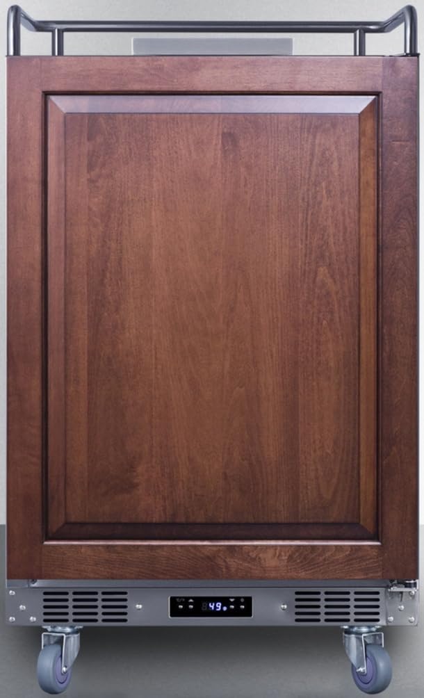 Summit Appliance Sbc682nkpnr 24" Wide Built-In Kegerator (Panel Not Included), Stainless Steel Cabinet, Wire Shelves, Auto Defrost, Digital Thermostat, Sealed Back, 33.63" H X 23.75" W X 24.25" D on Fridge.com - View 5