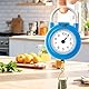 Zeigerschnellwaage, 10 kg Manuelle Gepäckwaage Federwaage Federzugwaage mit Gepäckhaken Hängewaage für Kochen Backen Camping Angeln (BLUE)