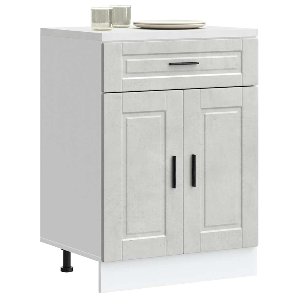 vidaXL Base da Cucina Porto Grigio Cemento in Legno Multistrato
