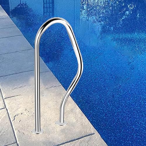Pasamanos de piscina de acero inoxidable, barra de seguridad antideslizante con kit de fácil instalación para un acceso seguro a la piscina