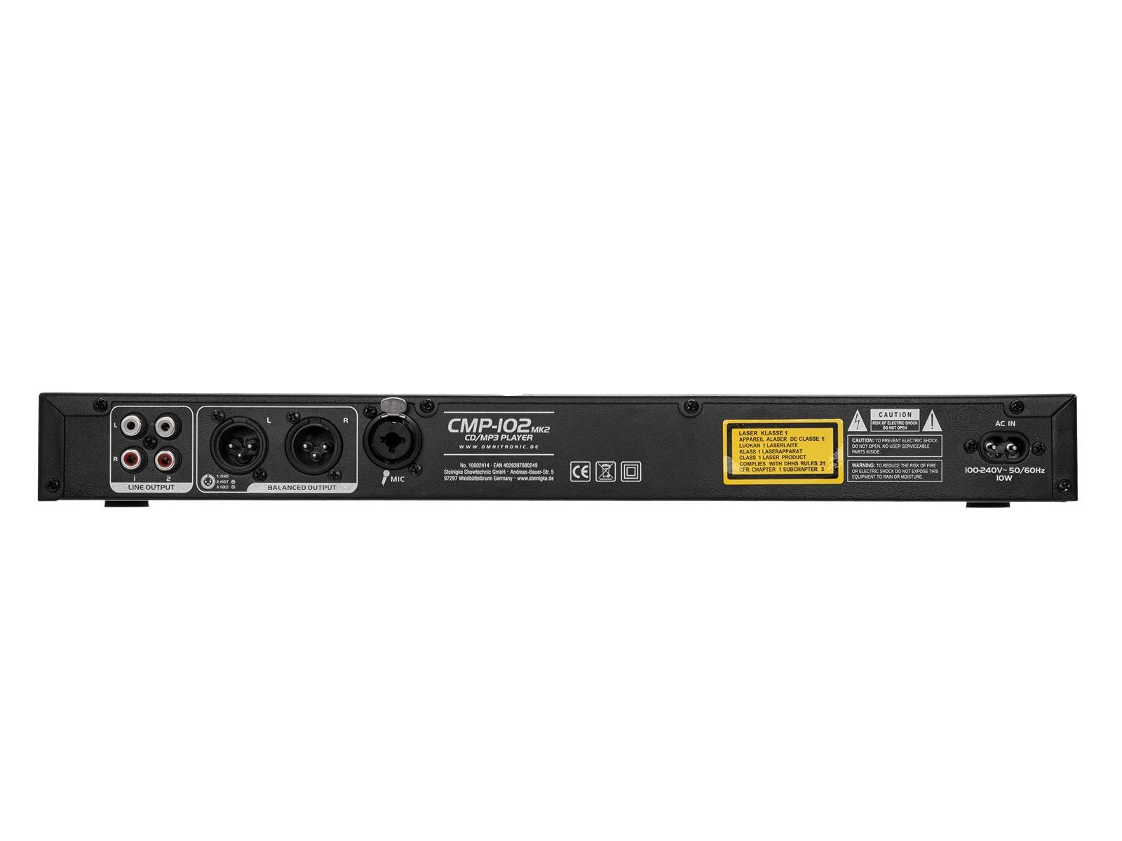 Omnitronic CMP-102 MK2 Reproductor de CD único DJ de 19