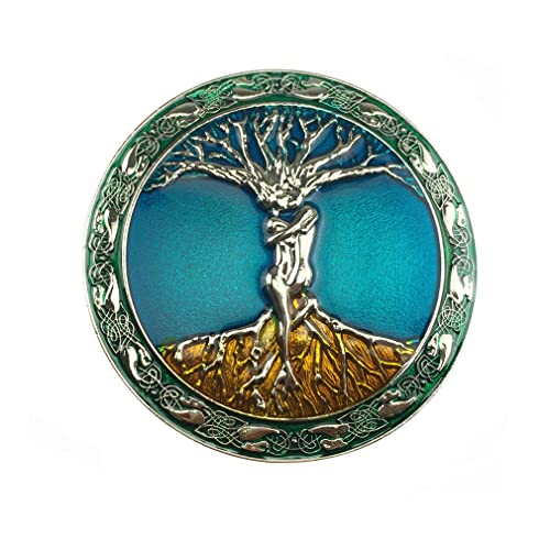 DTSMEOIC DT Men's Western Cowboy Celtic Tree Of Life Roots Branches Round Belt Buckle,Gift for Birthday,Christmas Day,Thanksgiving Day (2)