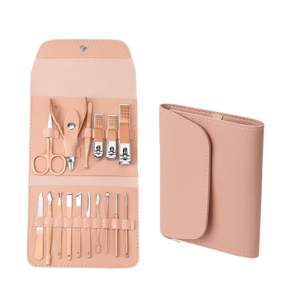 Nagelknipser, Faltbarer Nagelknipser, 16-teiliges Maniküre-Set, tragbares Pflege-Set, Nagelset