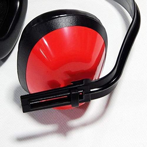 Noise Reduction Earmuffs, SHC-5815 Anti-Shock Hearing Protection Headphones, Children Safety Ear Defende rs, Adjustable and Foldable NRR 26dB for Shooting, Gu n Range, Mowing(Red)