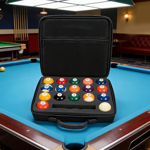 Estuche para bolas de billar Tonysa de gran capacidad con asa para 17 bolas 2