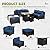 Lviden 7 Pieces Outdoor Patio Furniture Set, Black Wicker Sectional Couch, PE Rattan Conversation Sofa Set with Navy Blue Cushions and 5000 BTU Fire Pit Table