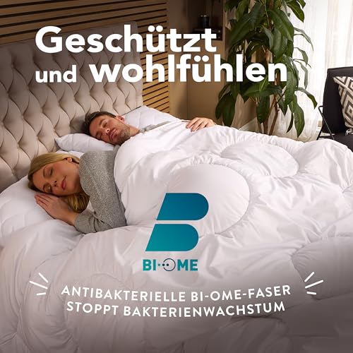John Cotton Night Cloud Bettdecke 155x220 - Premium Klasse Steppdecke für Allergiker | Oeko-Test Zertifiziert Bettdecken | Weiche Microfaser Ganzjahresdecke - Atmungsaktive Schlafdecke | 155 220
