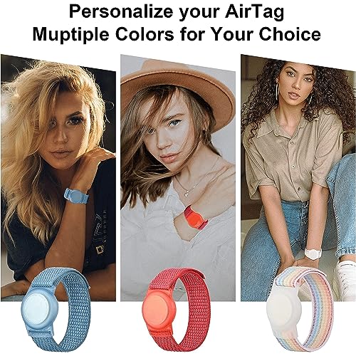 Image of Bracelet for AirTag Kids,Protective Cover for Air Tag with Nylon Wristband