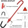 CARTMAN Steering Wheel Brake Lock Vehicle Anti Theft Security Brake Pedal Lock with Adjustable Length Fit for Distance from Steering Wheel to Pedal Within 53cm to 76cm #4
